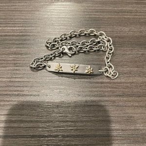 Lizabeth Sterling Bracelet w/gold & diamond accents.